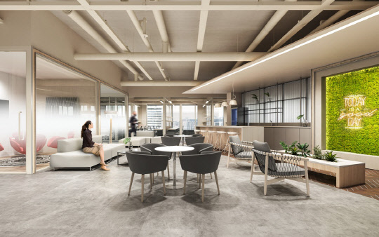 워크플렉스 역삼점 라운지 투시도 롯데자산개발 제공